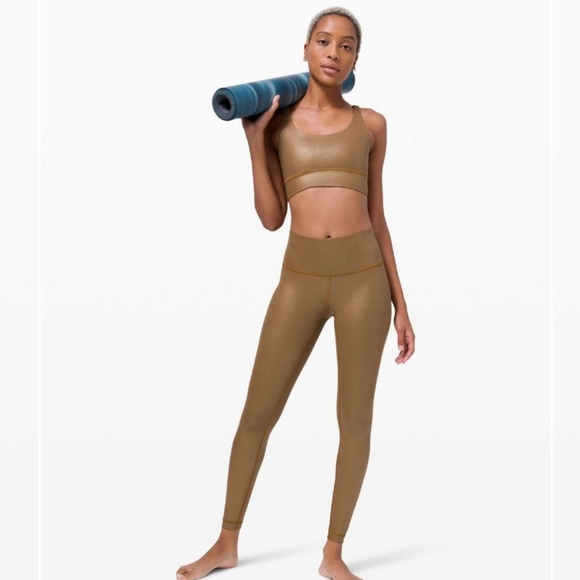 lululemon athletica Pants - Lululemon Wunder Under High-Rise Tight *Foil 28" Matte Copper Foil Size 12 NWOT